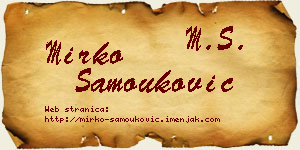 Mirko Samouković vizit kartica